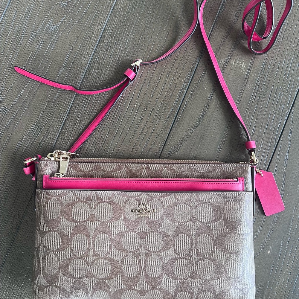 Coach Cross Body Bag with Pop Out pouch NEW